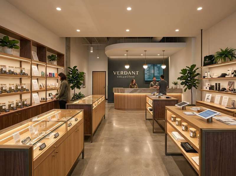 Interior of a verified cannabis dispensary